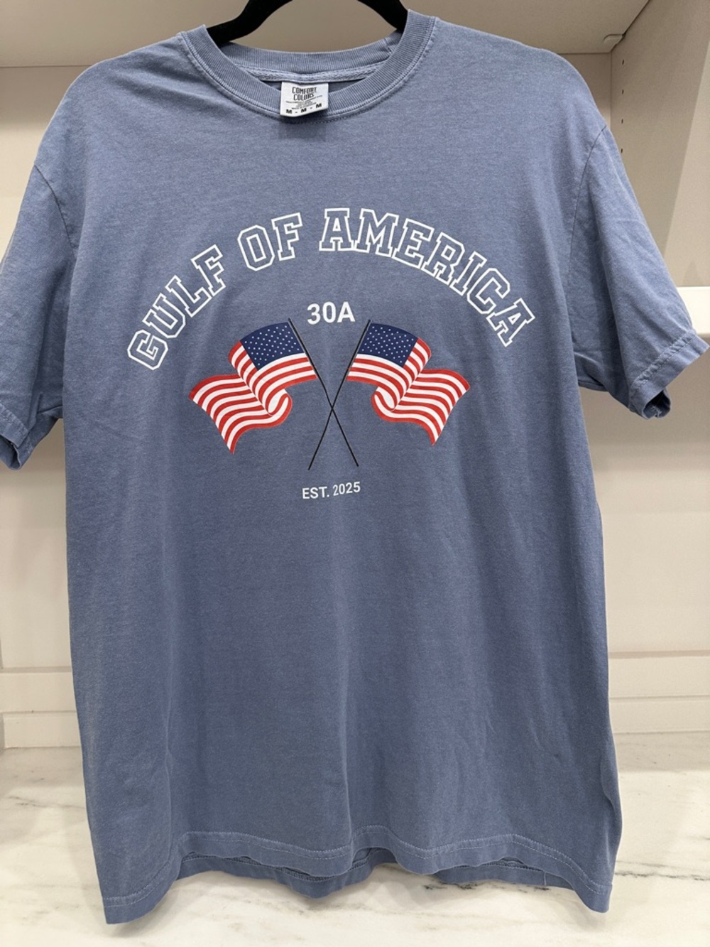Comfort Colors medium graphic tee shirt.  Gulf of America logo. Like new